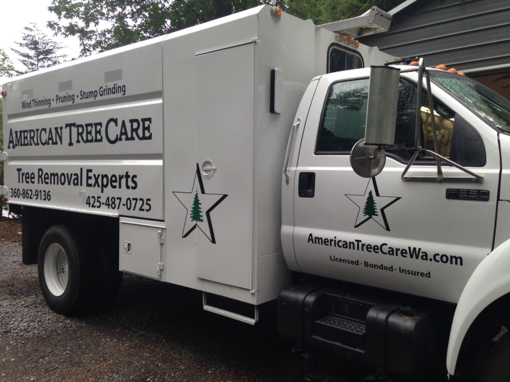Fleet Graphics for American Tree Care Vinyl Lab NW Sign Company
