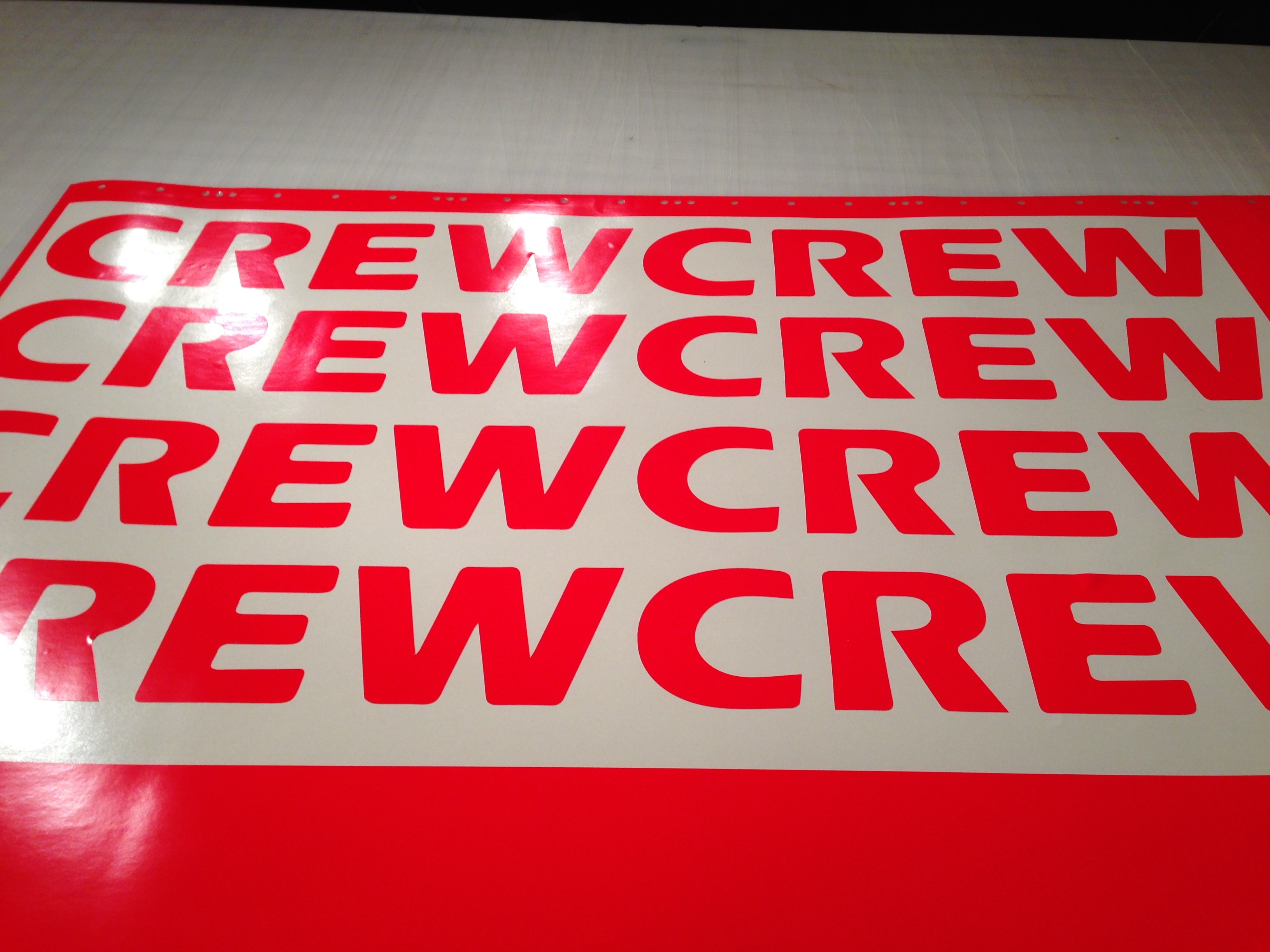 Crew die cut decals Vinyl Lab NW Sign Company